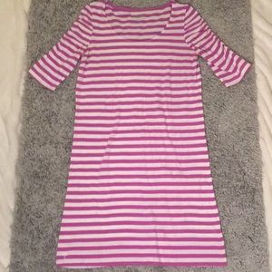 Lilly Pulitzer magenta and white striped dress